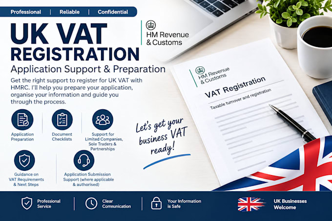 assist with UK vat registration and hmrc applications