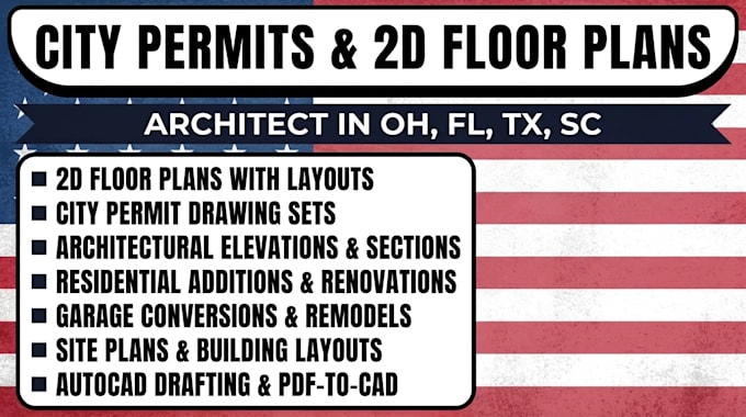do city permit drawing as an architect in ohio, texas, florida