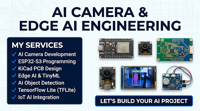 ai camera, esp32 s3, kicad pcb, edge ai, tinyml, object detection, tflite iot ai