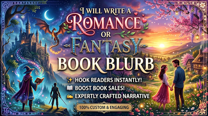 write a romance or fantasy book blurb