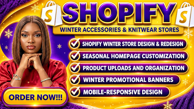 design shopify winter accessories and knitwear stores