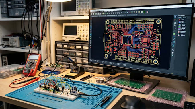 convert breadboard prototype to kicad pcb design for high volume manufacturing