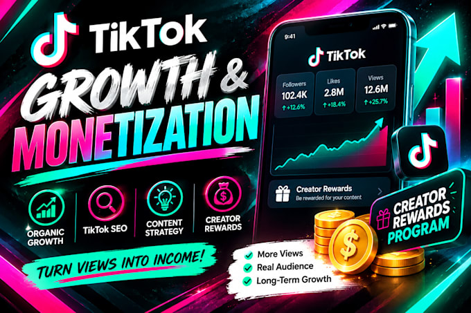 do organic tiktok monetization and growth with creator reward program for you