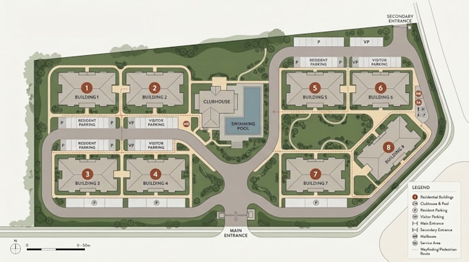 design custom property wayfinding, visitor and resort maps