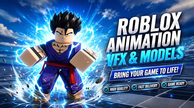 do urgent roblox animation, vfx, and models for your game