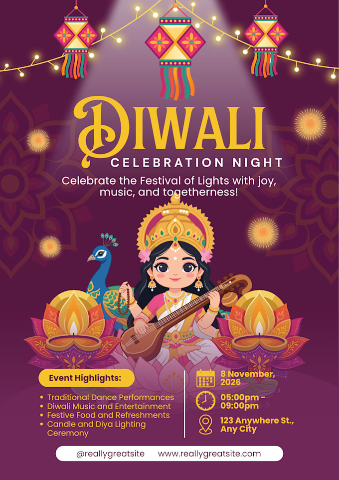 design special customized diwali poster for you