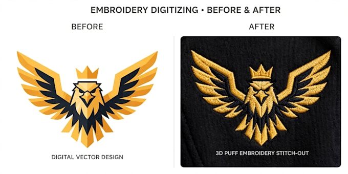 digitize logo for cap, hoodie, shirt embroidery dst pes jef file