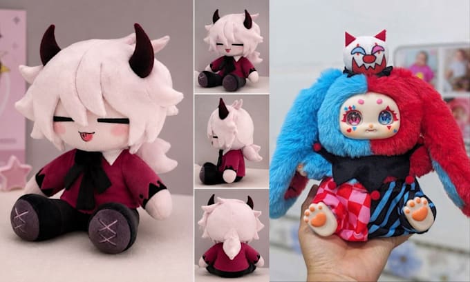 create handmade soft custom plushie stuffed animals doll design personalized toy