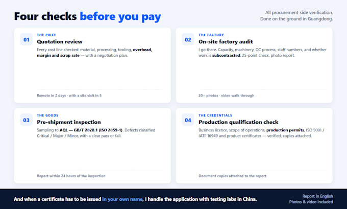 verify your china supplier, factory, quotation and goods