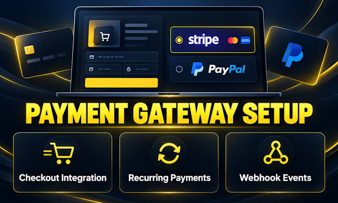 do stripe, paypal api integration, payment gateway and webhooks