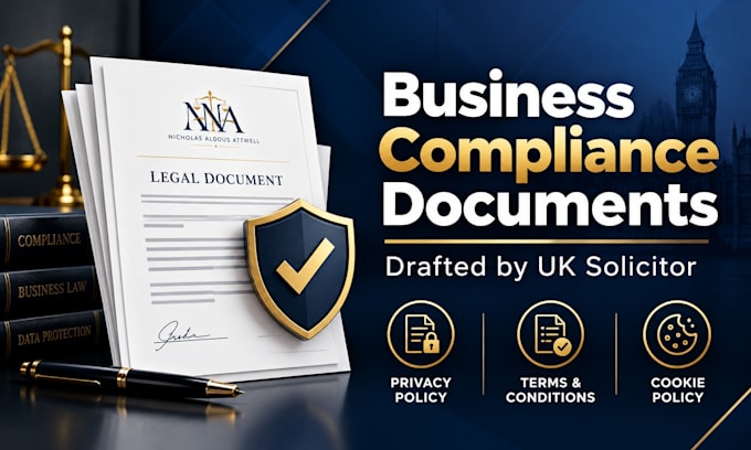 draft professional business compliance documents by UK solicitor