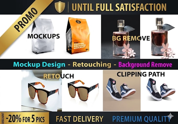 edit and retouch product images and create mockups for your brand images
