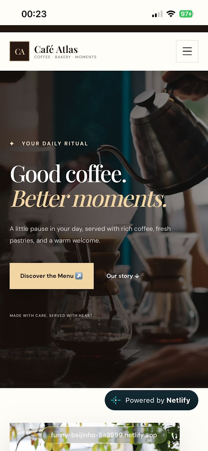 create a modern responsive web site for your small business