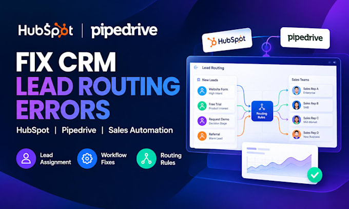 fix hubspot and pipedrive lead routing and assignment errors