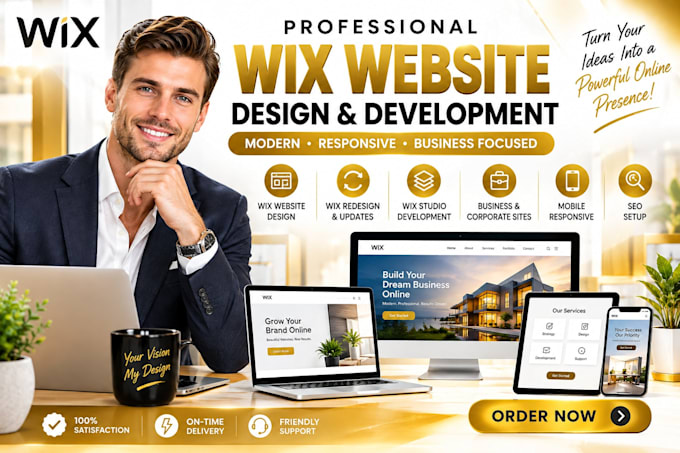 design wix website, wix redesign, wix studio business website development expert
