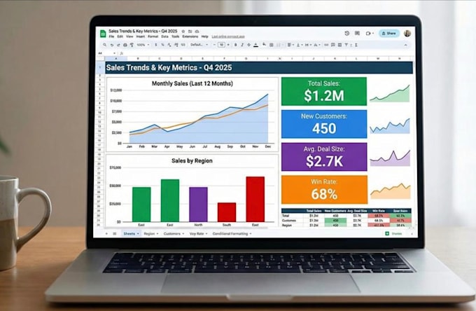 create professional excel and google sheets dashboards