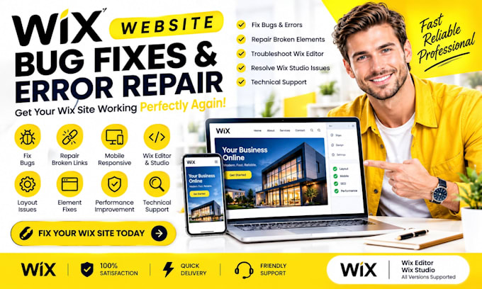 fix wix website bugs errors broken elements wix editor studio technical supports