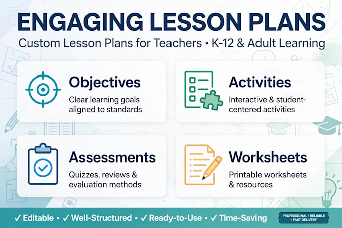 create professional curriculum, lesson plans and educational content