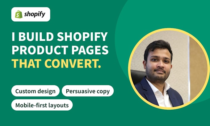design a professional, high converting shopify product page