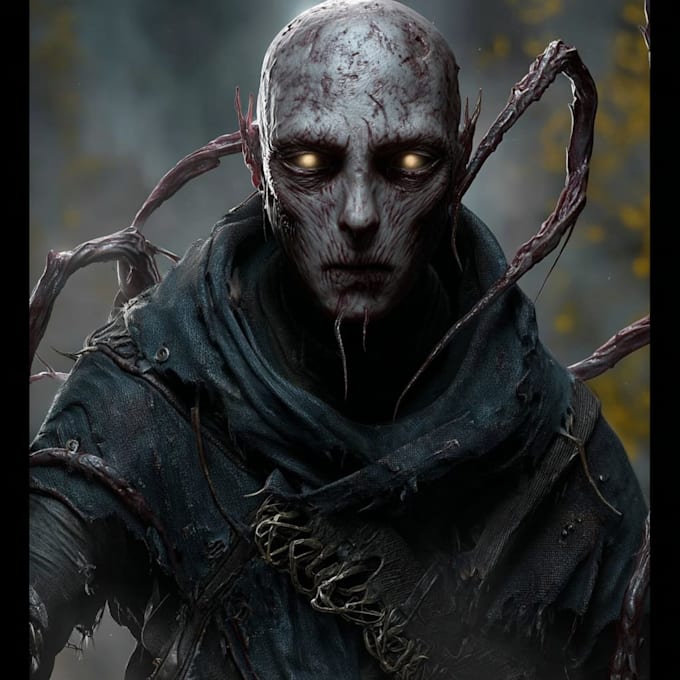 design creepy horror monsters and creatures