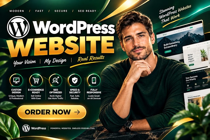 build wordpress website, wordpress landing page, wordpress woocommerce expert