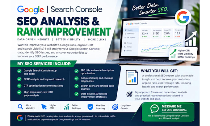increase google search console, rank serp and improve organic CTR