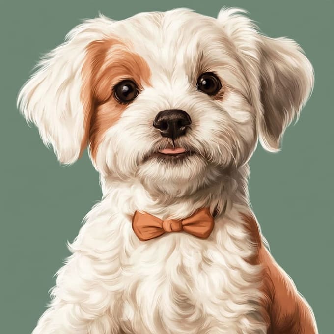 custom pet portrait, two pet portrait