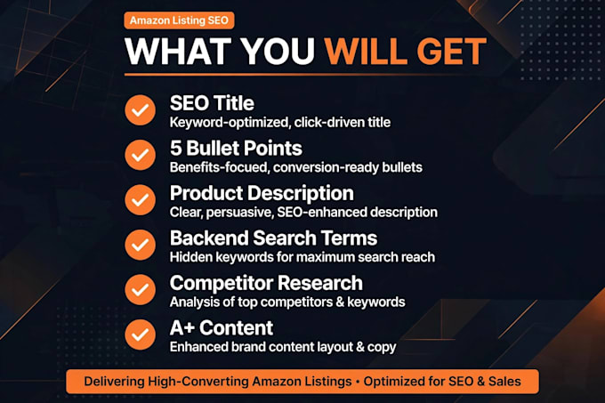 create amazon listing seo with optimized title bullet