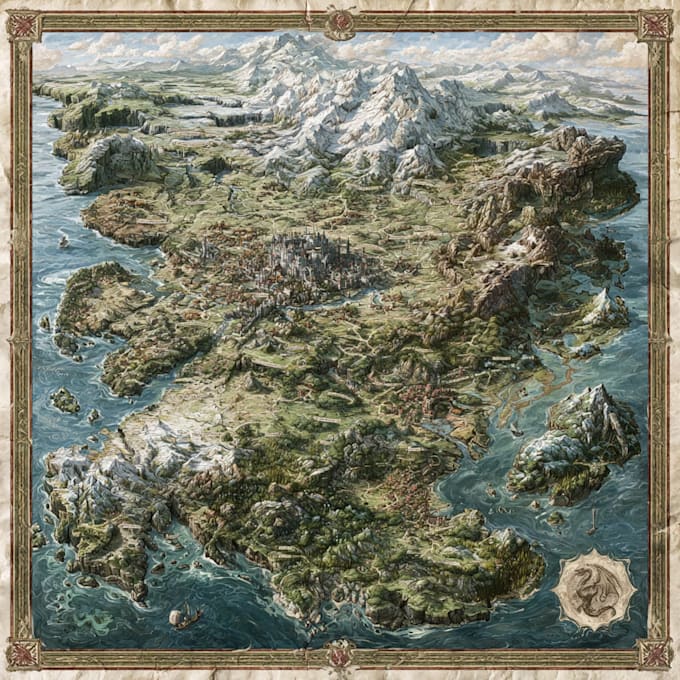 make a hand drawn fantasy kingdom map for your campaign