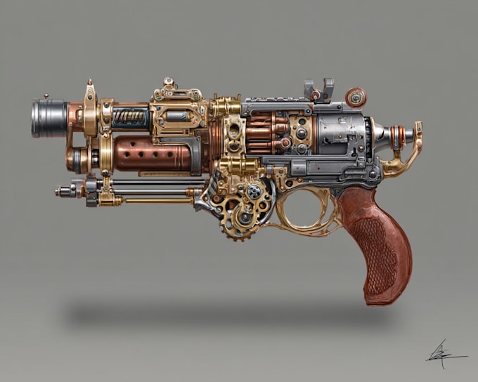 design unique weapons illustrations, assets and props