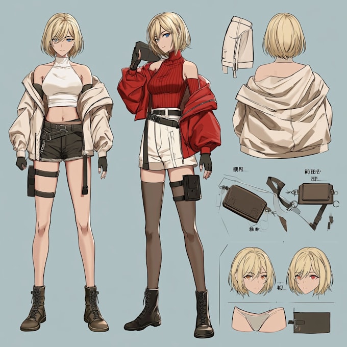 character sheet design or reference sheet for you