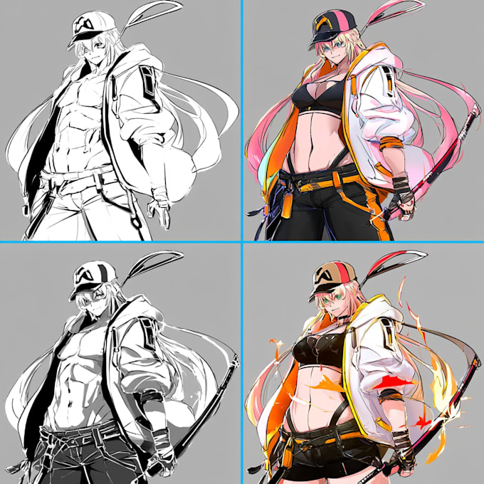 do anime character art