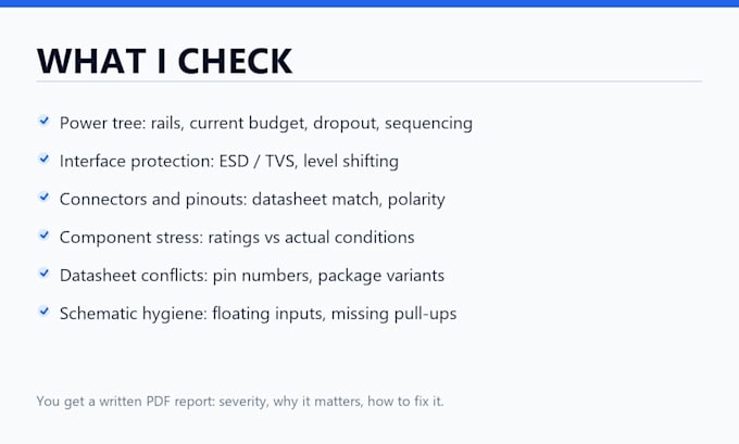 review your schematic and find design errors before you build the pcb