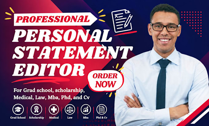edit improve university grad school or scholarship personal statement mba law cv