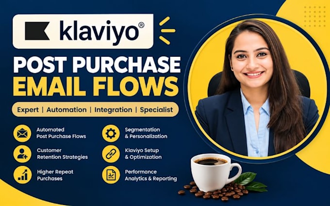 build klaviyo post purchase email flows for coffee subscription brands