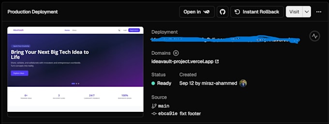 deploy and fix your nextjs website on vercel