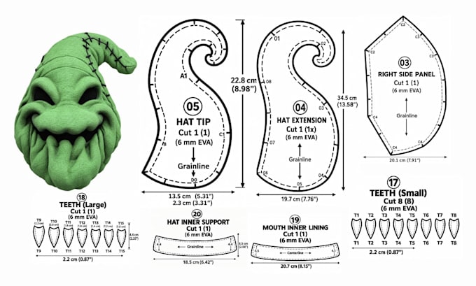 create custom sewing patterns, pattern grading and sewing instructions