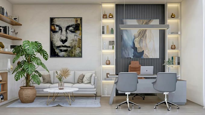 do 3d exterior design, interior design and 3d rendering