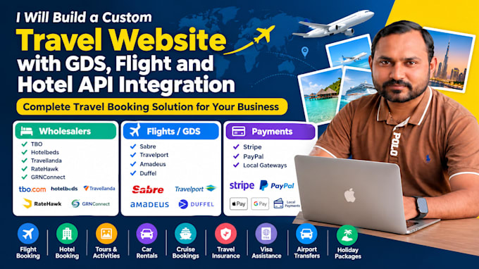 design a travel agency website with ai itinerary and booking system
