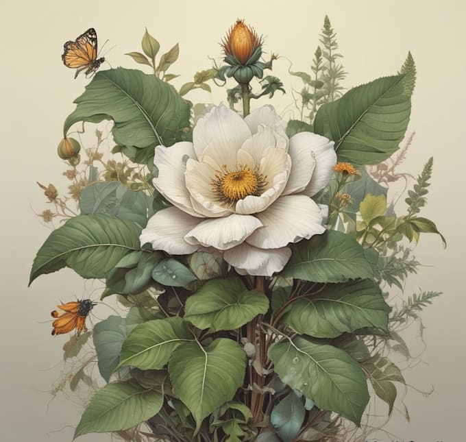 hand paint botanical illustrations