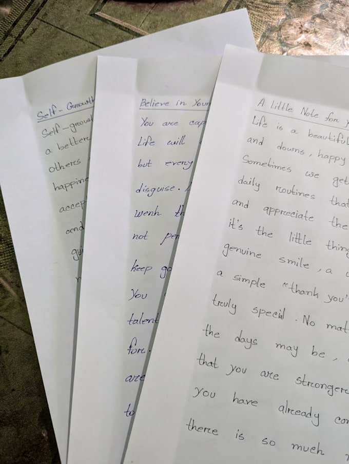 write neat and beautiful handwritten notes