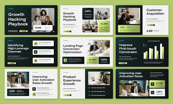 design canva b2b sales pitch deck, technical product presentation template