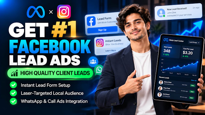 setup high converting facebook lead ads and instagram ads