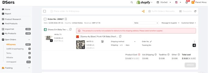 do dsers mapping for order fulfill or product listing
