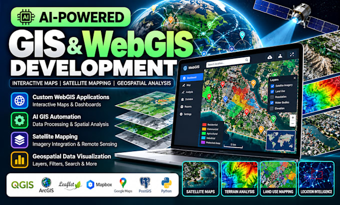 develop ai powered gis automation webgis interactive stallite map application