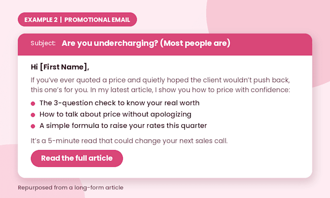 turn your content into linkedin posts and emails