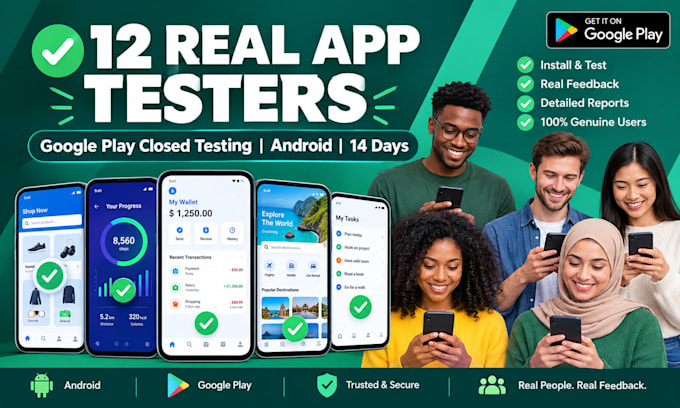 do 12 real app testers mobile app testing andriod google play store app tester