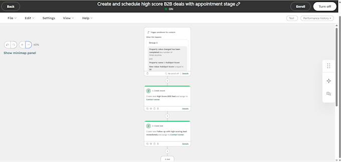 setup hubspot CRM, lead scoring, and sales automation