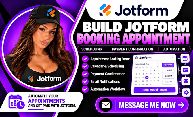 build jotform booking appointment scheduling payment confirmation automation