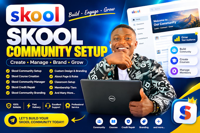 create skool community setup